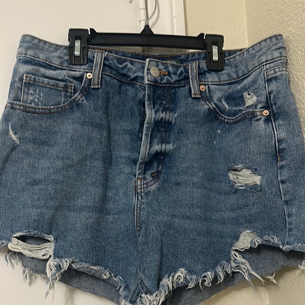 Distressed Denim Shorts